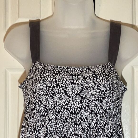 Candy Apple Black White Floral Apron Dress S - Picture 2 of 16